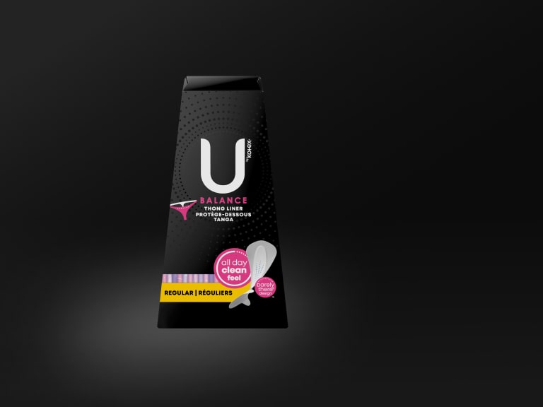 U by Kotex® Balance protège-dessous pour string, absorption normale